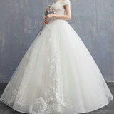 Women's Evening Dress Ball Gown Princess Quinceanera Wedding Dresses Off-Shoulder Bridal High Waist Wedding Pettiskirt