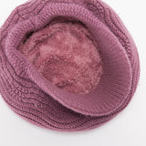 Women Winter Hats Autumn and Winter Solid Color Wool Hat