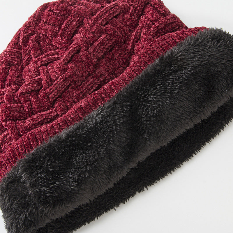 Women Winter Hats Winter Women's Sleeve Cap Outdoor Knitted Hat