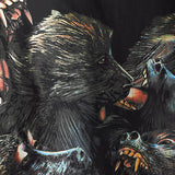 GVC Shirt Fashion Personality Baboon Pattern Cotton Long Sleeve Shirt Men