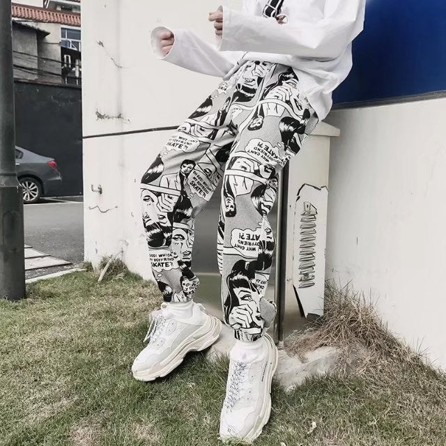 Men Pants Loose Track Pants Men