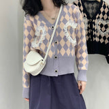 Preppy Aesthetic Sweater Autumn Fashionable Knitted Cardigan Women's Wide Long Sleeve