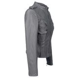 Leather Biker Coat Golden Leather Jacket Women Pu Jackets Motorcycle Short Slim Jacket