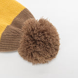 Women Winter Winter Winter Fleece-Lined Color Matching Women's Knitted Wool Hat