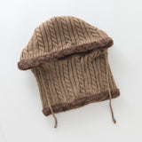 Women Winter Hats Winter Burst Fleece-Lined Knitting Men and Women Sleeve Cap