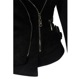 Leather Biker Coat Gothic Leather Jacket Women Pu Jackets Lapel Short Coat Slim Fit Slimming
