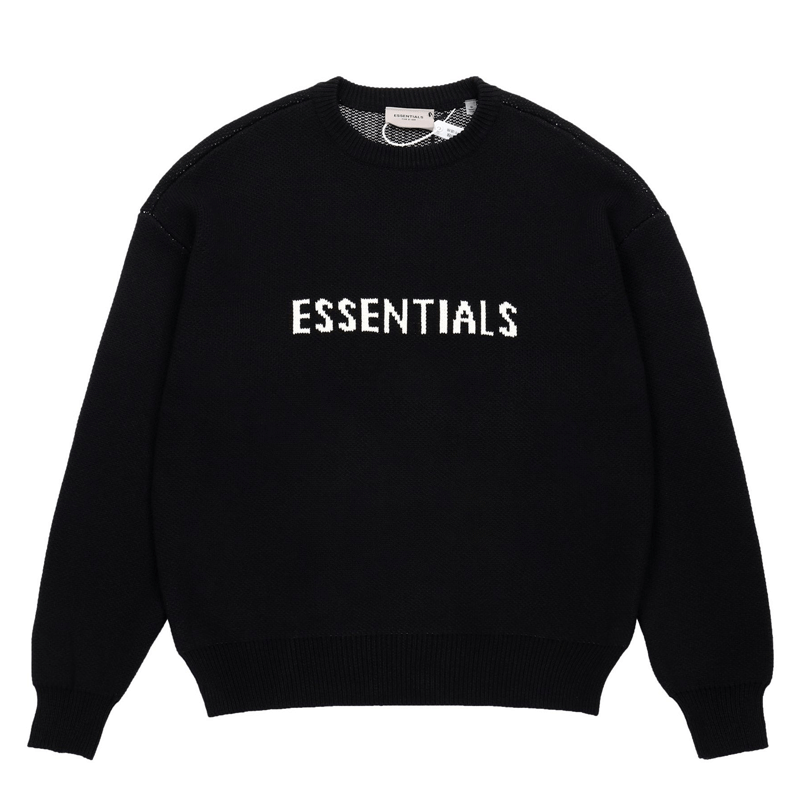 Fog Fear of God Essentials Sweatshirt Double Line Loose Printed Pullover Knitted Sweater