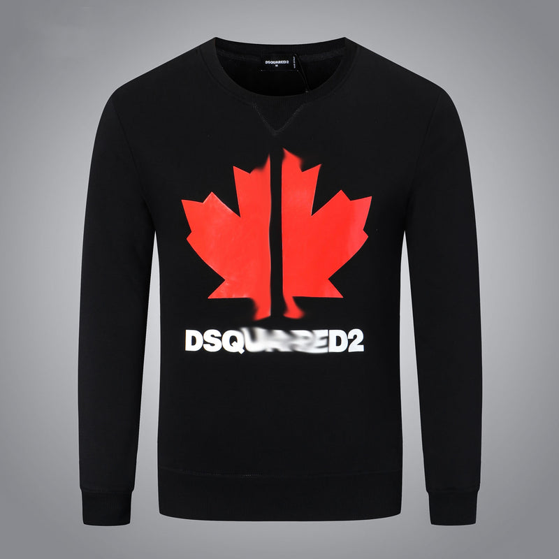 Dsq2 Hoodie DSQ Lian D2 Clover Printed Sweater Trendy Men's Autumn and Winter