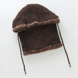 Women Winter Hats Winter Burst Fleece-Lined Knitting Men and Women Sleeve Cap