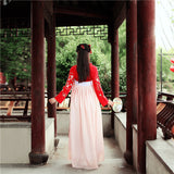 Chinese Traditional Dress Embroidered Chest-High Dress