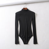 The Rock Turtleneck Autumn and Winter Threaded Cotton Turtleneck Bottoming Shirt Stretch One-Piece Long Sleeves T-shirt