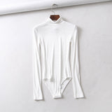 The Rock Turtleneck Autumn and Winter Threaded Cotton Turtleneck Bottoming Shirt Stretch One-Piece Long Sleeves T-shirt