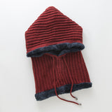 Women Winter Hats Warm Men and Women Sleeve Cap Striped Thickened Earmuffs Hat