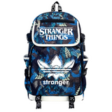 Stranger Things Backpack Printed Backpack USB Charging Schoolbag Computer Bag