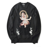 GVC Hoodie Pure Cotton Virgin Baby Pattern Men and Women Youth Loose