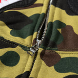 Shark Print Hoodie Autumn And Winter Shark Mouth Men And Women Casual Camouflage Thin Sweater Baggy Coat