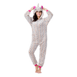 Hoodies Blankets Cartoon One-Piece Pajama Flannel Unicorn