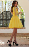 Formal Dresses & Gowns Long Sleeve Polka Dot Dress Sexy Lace Backless Short Dress