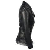 Leather Biker Coat Golden Leather Jacket Women Pu Jackets Lapel Zipper Leather Coat Slim Fit Patchwork Coat