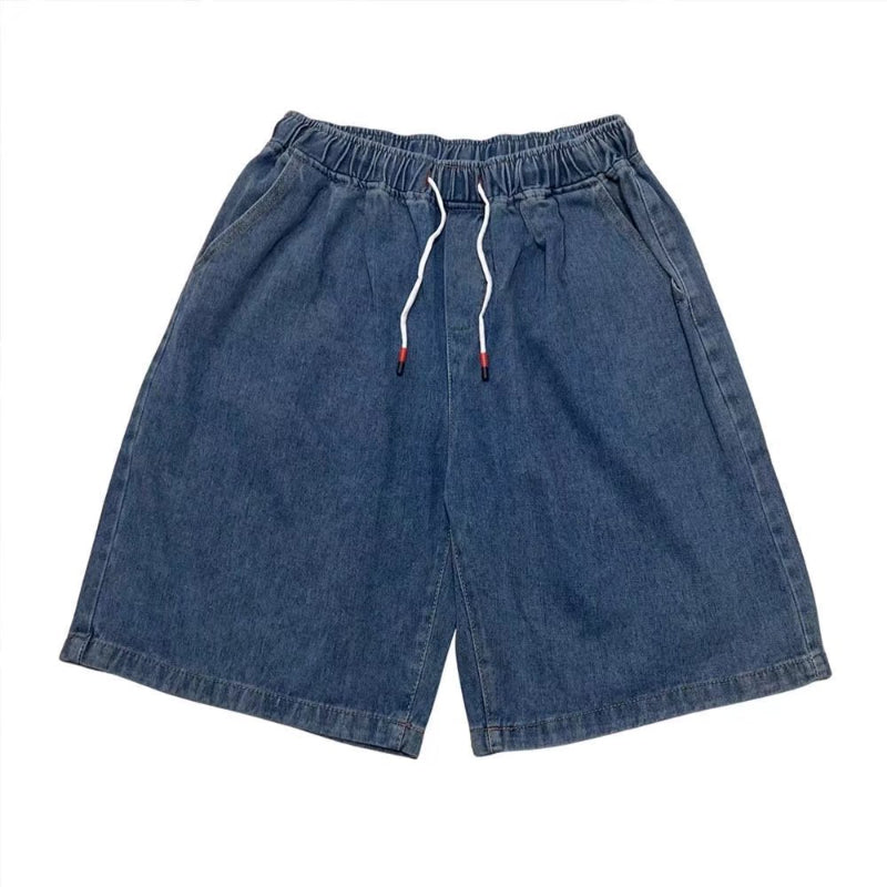 Men Denim Shorts Vintage Shorts Men's Summer Wide
