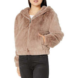 Women Winter Coats Imitation Fur Hooded Long Sleeve Zipper Plush Women's Jacket