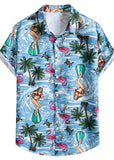 Men Hawaii Shirts Short Sleeve Shirt Casual Men's Shirt Men's Clothing