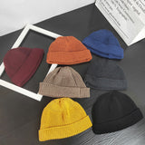Beanies Autumn and Winter Dome Woolen Cap Men and Women Casual Student Knitted Hat