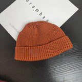 Beanies Autumn and Winter Dome Woolen Cap Men and Women Casual Student Knitted Hat