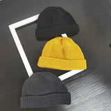 Beanies Autumn and Winter Dome Woolen Cap Men and Women Casual Student Knitted Hat