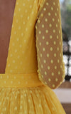 Formal Dresses & Gowns Long Sleeve Polka Dot Dress Sexy Lace Backless Short Dress