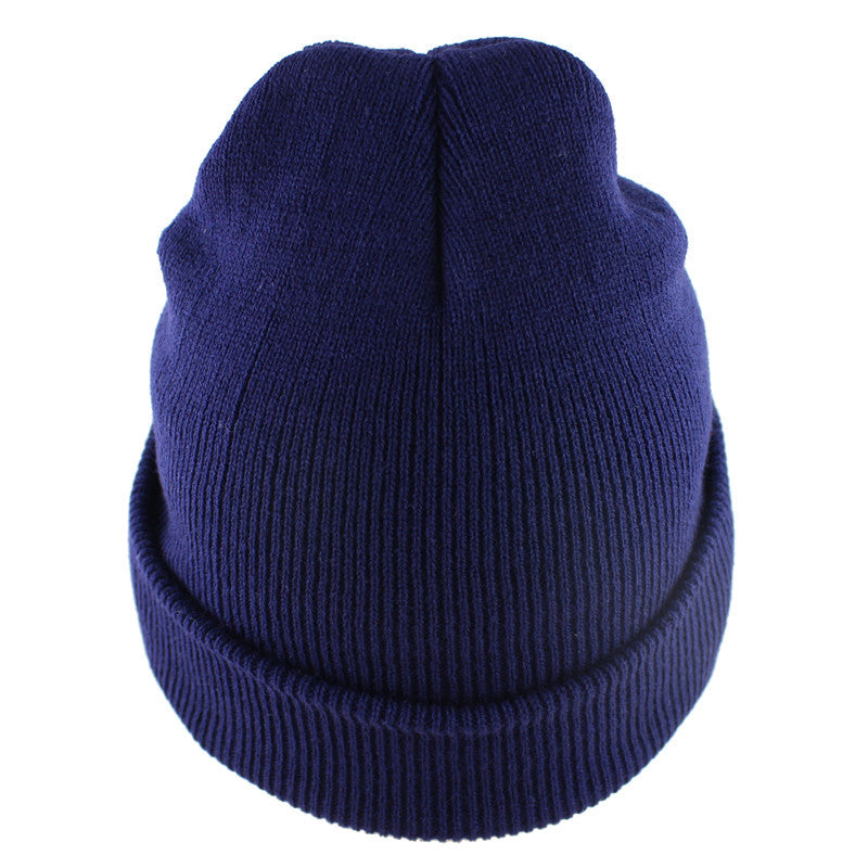 Men Winter Hats Men and Women Solid Color Knitted Hat Couple Candy Color Autumn and Winter