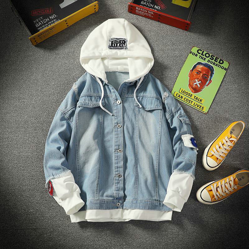 Men Denim Jacket Spring and Summer Denim Jacket Men's Casual Jacket Coat