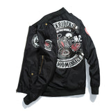 Varsity Bomber Jacket Autumn Motorcycle Clothing Coat Men and Women Couple Embroidered Baseball Uniform Pilot Jacket