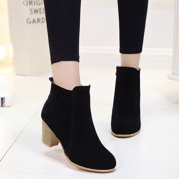 Nude Strappy Block Heels