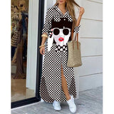 Nina Parker Graffiti Dress Long Sleeve Printed Shirt Dress
