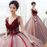 Women's Evening Dress Ball Gown Princess Quinceanera Wedding Dresses Host Costume Solo Gown Long Slimming Dress