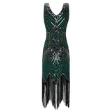 1920S Dress Vintage Sequins Dress Evening Dress Women Tassel Evening Gown