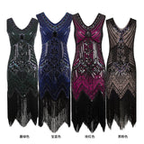 1920S Dress Vintage Sequins Dress Evening Dress Women Tassel Evening Gown