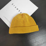 Beanies Autumn and Winter Dome Woolen Cap Men and Women Casual Student Knitted Hat