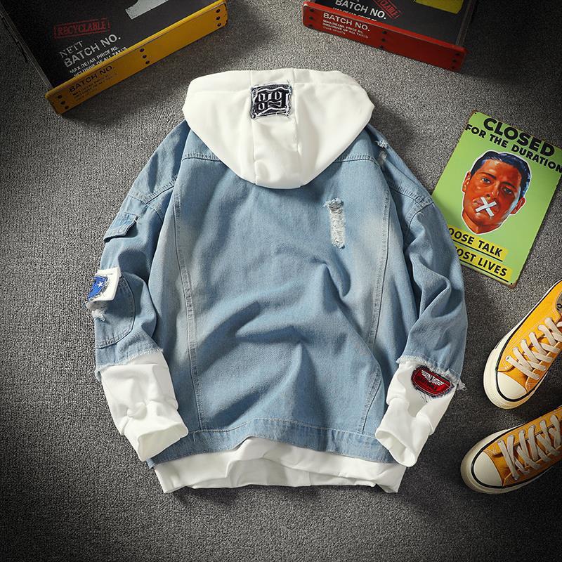 Men Denim Jacket Spring and Summer Denim Jacket Men's Casual Jacket Coat