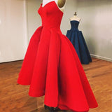 Homecoming Dresses Spring Women Tulle Tutu Dress Sexy Bandeau One-Shoulder Red Evening Dress