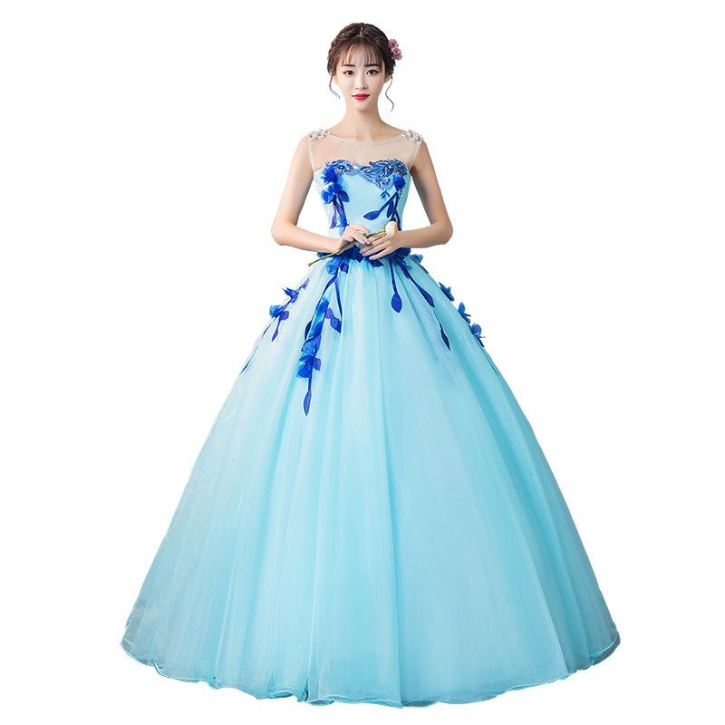 Women's Evening Dress Ball Gown Princess Quinceanera Wedding Dresses Fashion Wedding Party Dress Solo Performance Tulle Tutu Dress