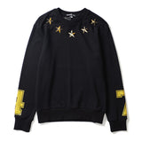 GVC Hoodie Metal Pentagram 47 Pattern round Neck Sweater Cotton Loose Men and Women