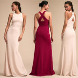 Homecoming Dresses Spring Sexy Fashion Women's Wear Backless Strap Cross Evening Dress