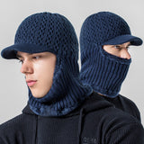 Men Winter Hats Hat for Men Winter Fleece Thickened Knitted Hat Outdoor