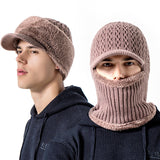 Men Winter Hats Hat for Men Winter Fleece Thickened Knitted Hat Outdoor