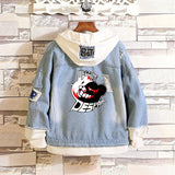 Comic Denim Jacket Men's and Women's Casual Loose Fashion Denim Jacket Autumn Clothing