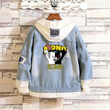 Comic Denim Jacket Men's and Women's Casual Loose Fashion Denim Jacket Autumn Clothing