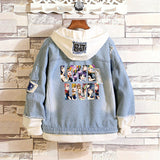 Comic Denim Jacket Men's and Women's Anime Peripheral Denim Jacket