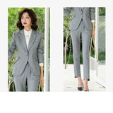 Womens Autumn Uniform Designs Formal Style Office Lady Bussiness Attire Work Suit